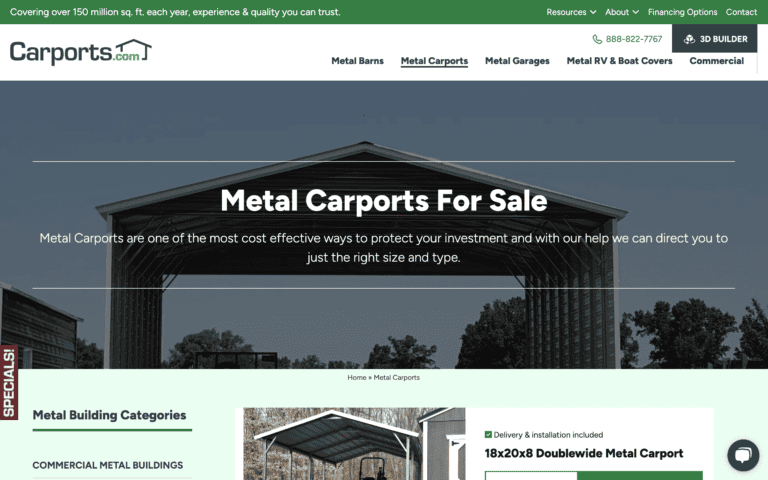 metal carports results after